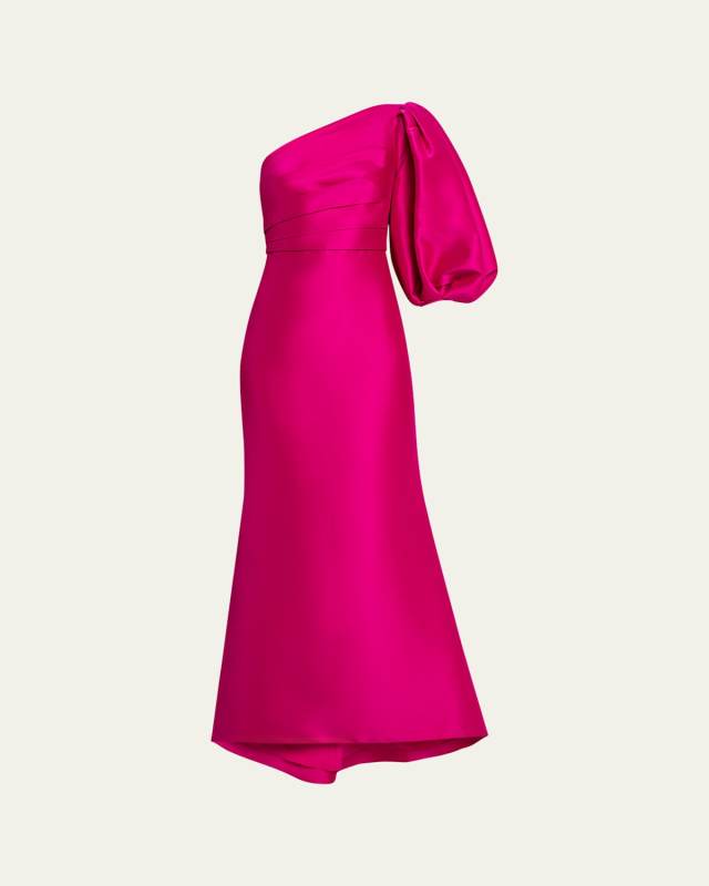 One-Shoulder Trumpet Gown